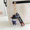 Keychain Pendant Cartoon Anime Design with Metal Lobster Silicone Keychain Clasp Wrist Strap Idol Group Keychain