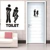Funny Women Men Self Adhesive Removable Sticker Door Women Men Removable Wall Door Sticker Toilet Sign Decal Decor naklejki wc