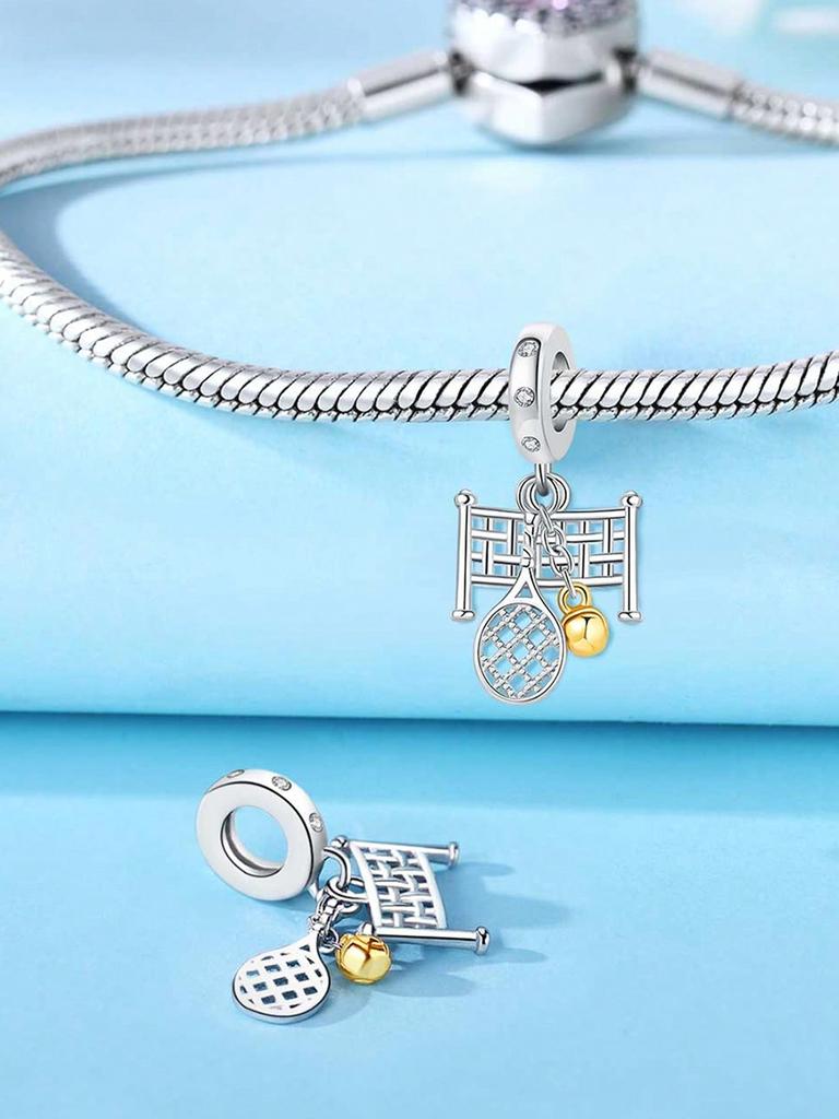 Basketball Sports Beads Charm Copper Plated Fit Charms Copperoriginal Bracelet For Jewelry Making Diy Charm