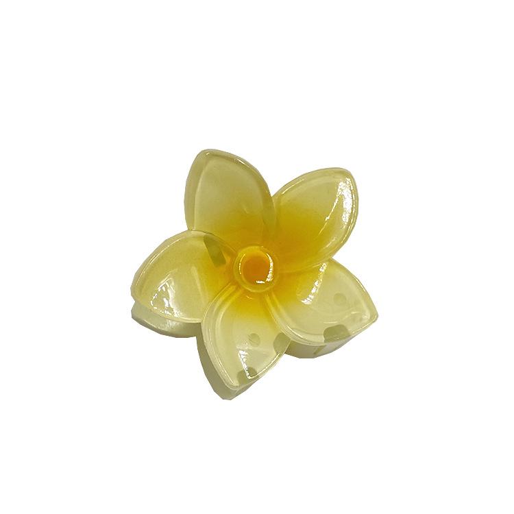 4cm průhledná třpytivá sponka do vlasů ve tvaru vajíčka s květinou - žraločí sponka do vlasů