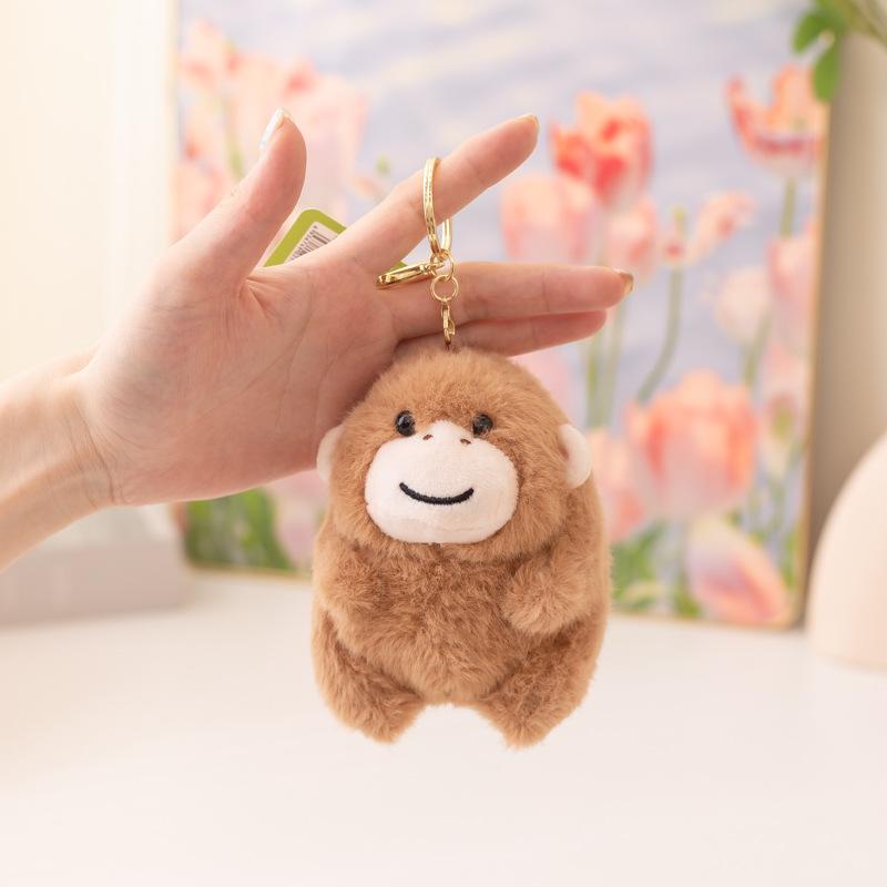 Cartoon Capibara Capybara Doll Plush Toy Hamburger Capybara Panda Small Pendant Bag Keychain