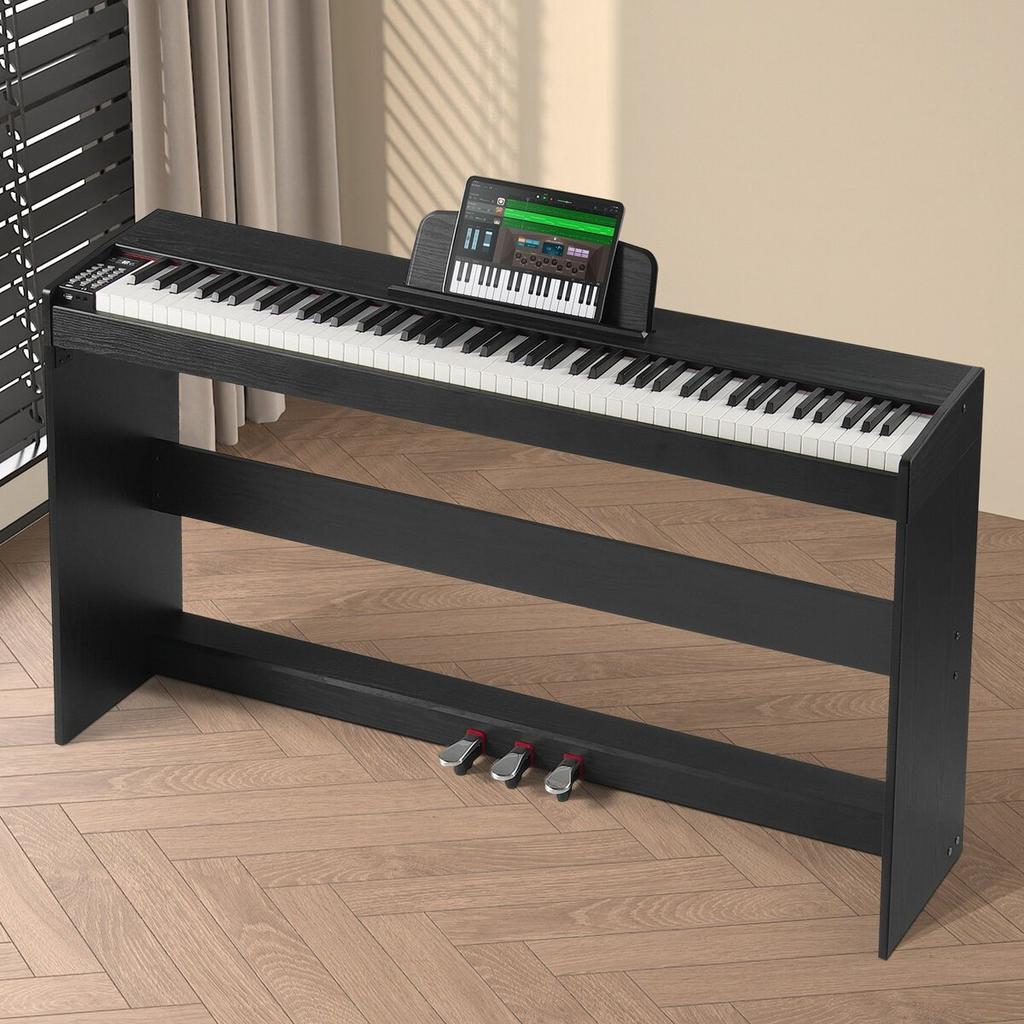 88 Key Fully Weighted Digital Piano Dual Keyboard Simple Cabinet Bracket
