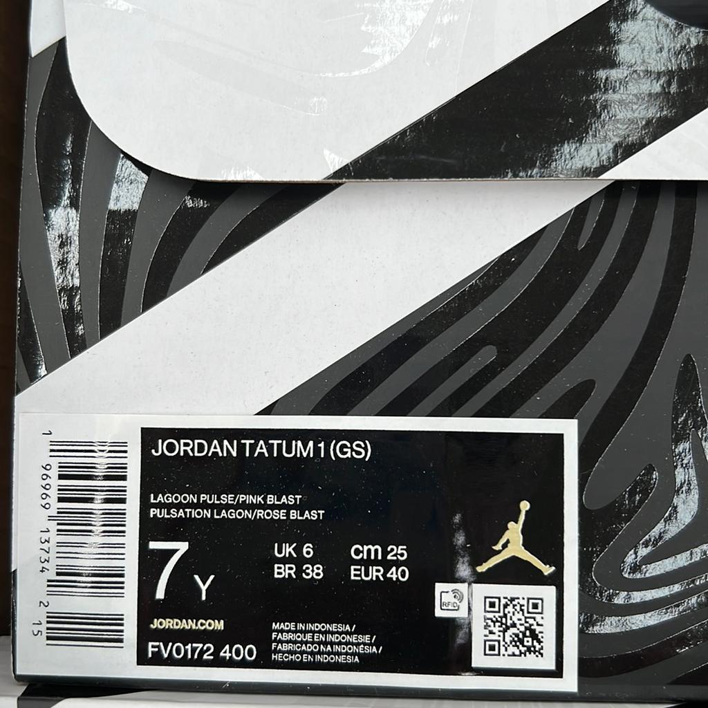 Air Jordan Tatum 1 GS Wave Runner Kids Sneakers Blue Lagoon-Pulse Pink-Blast FV0172-400
