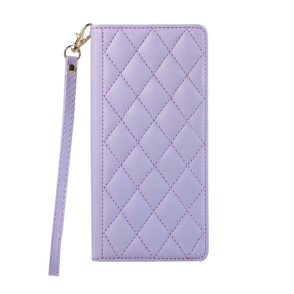 Anwendbar für Sharp Wish4 Lederhülle, Google 9Pro Rauten kleiner duftender Wind starke magnetische Klappkartenbrieftasche Schutzhülle