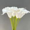 White Artificial Calla Lily Flowers EVA Wedding Bouquet New Faux Plants  Photography Props