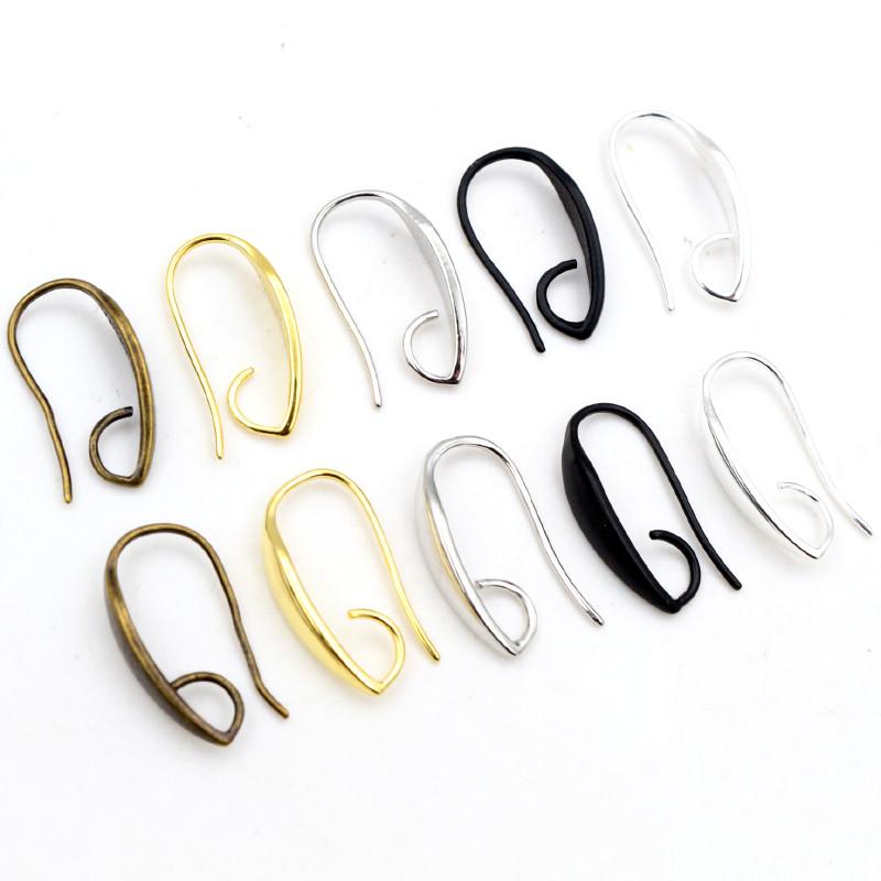 10pcs 3-Styles High Quality Classic Bronze Gold Silver Plated Brass French Earring Hooks Wire Settings Base Settings Whole Sale