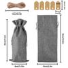 Pack of 10 Hemps Protective Cover for Drink Elegant Wine Bottle Bags Champagne Pouches with Drawstring