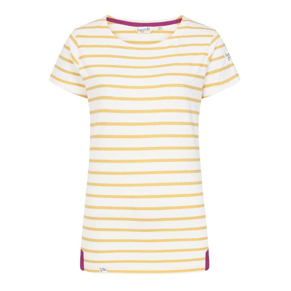 Lazy Jacks Womens/Ladies Breton Contrast Striped Short-Sleeved T-Shirt