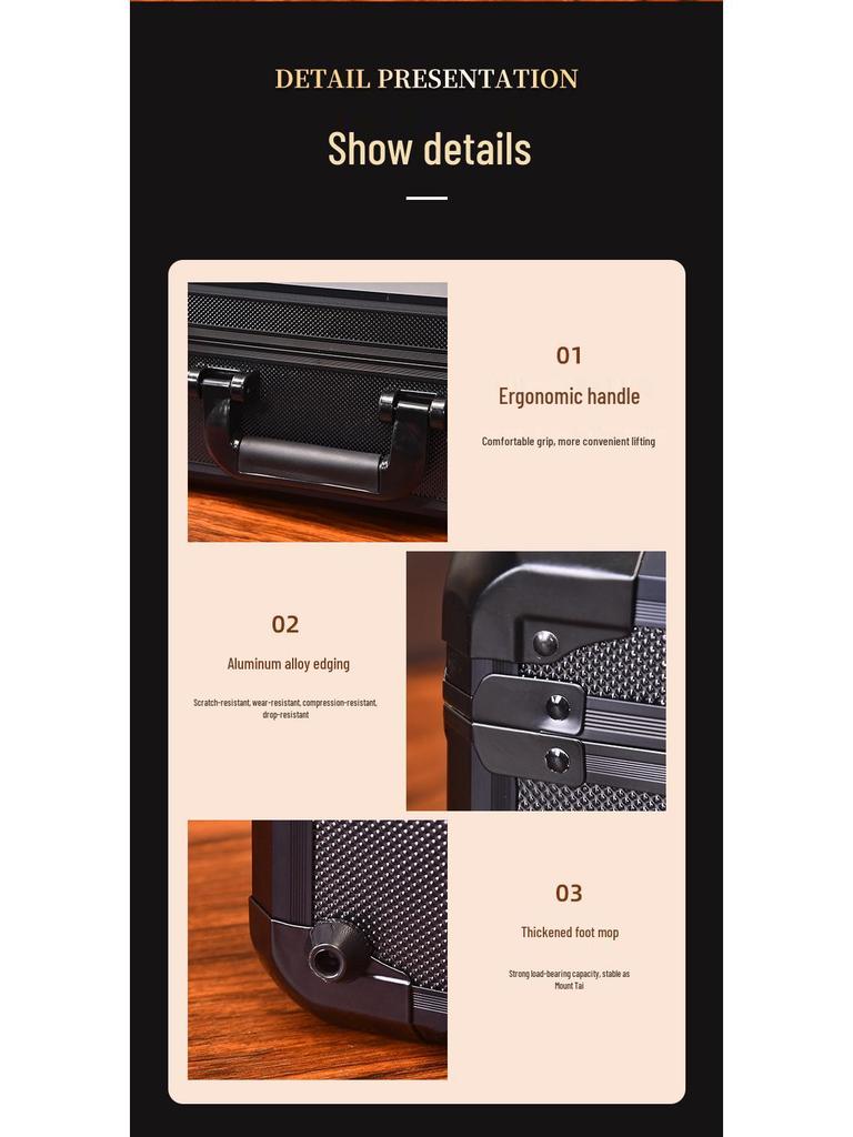 Premium Aluminum Watch and Jewelry Storage Box - Secure Mechanical Watch Collection Display