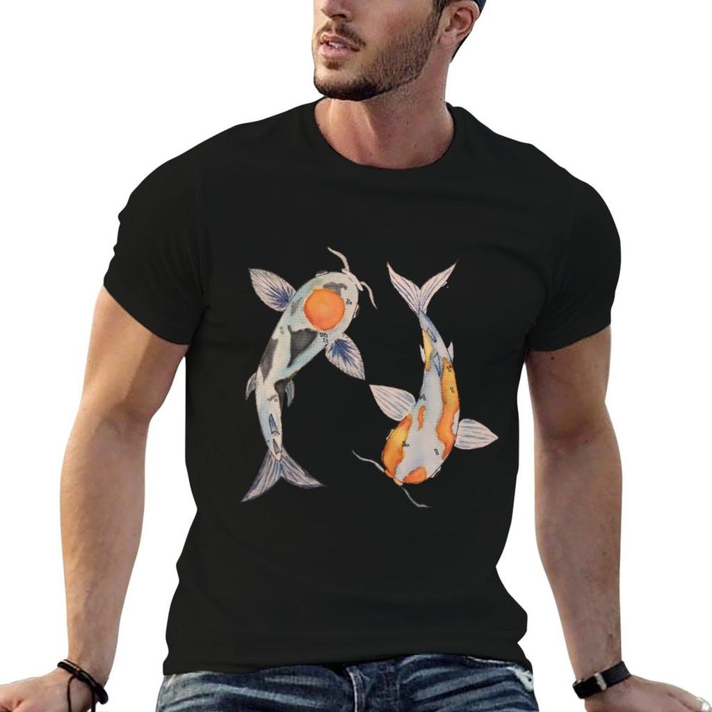 Koi in Balance T-Shirt printed t shirts for man man t shirt designer t shirts for man pack cott