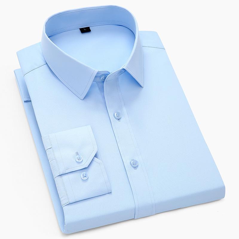 

Men s Unisex Long Sleeve White Formal Shirt with Embroidered Logo 42
