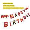 Fire Truck Happy Birthday Banner For Kids and Adult Firefighter Fire Engine Rescue Birthday Party Sign, Fire Truck Party Supplies For Boys and Girls
