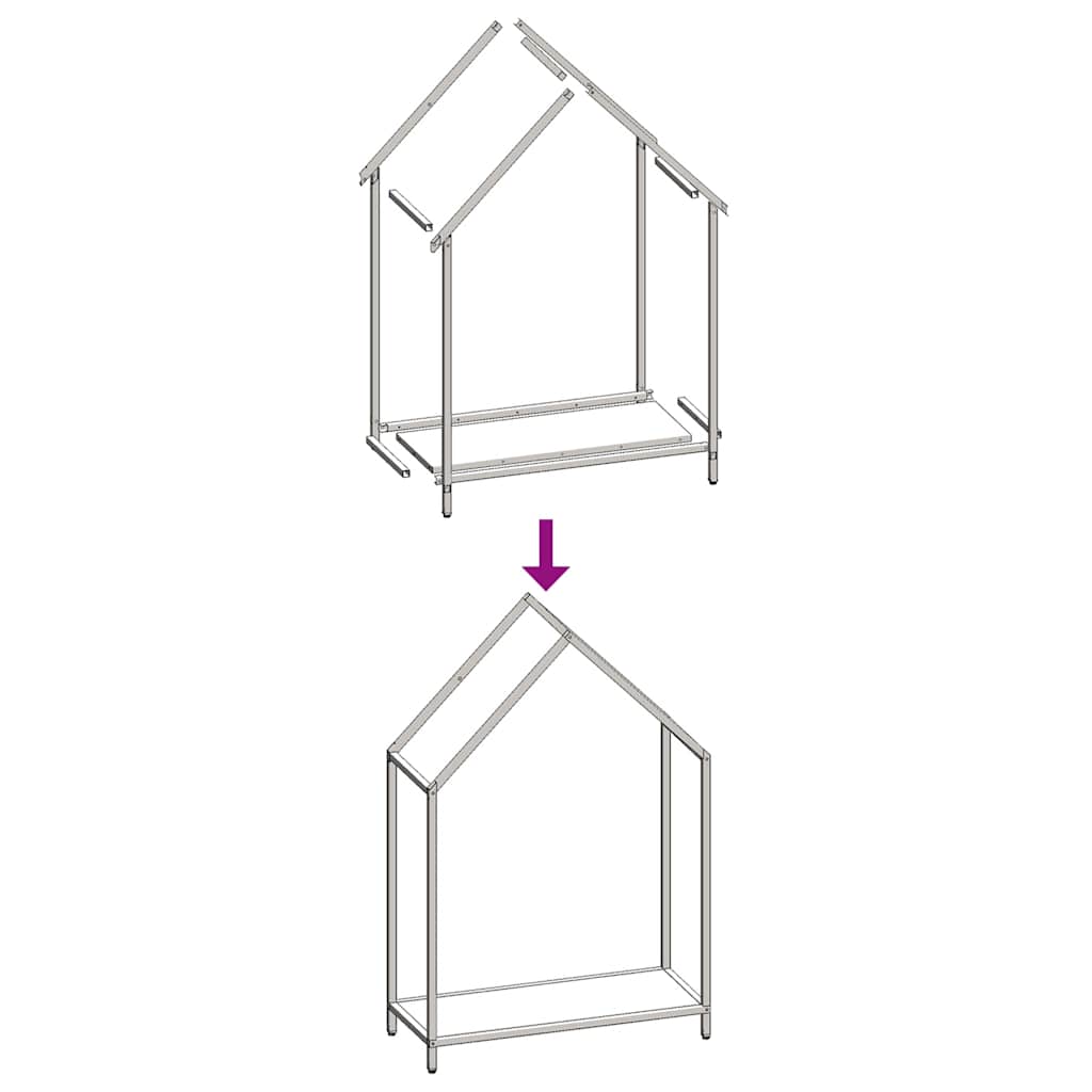 Firewood Rack Anthracite 60 x 25 x 90 cm Cold Rolled Steel