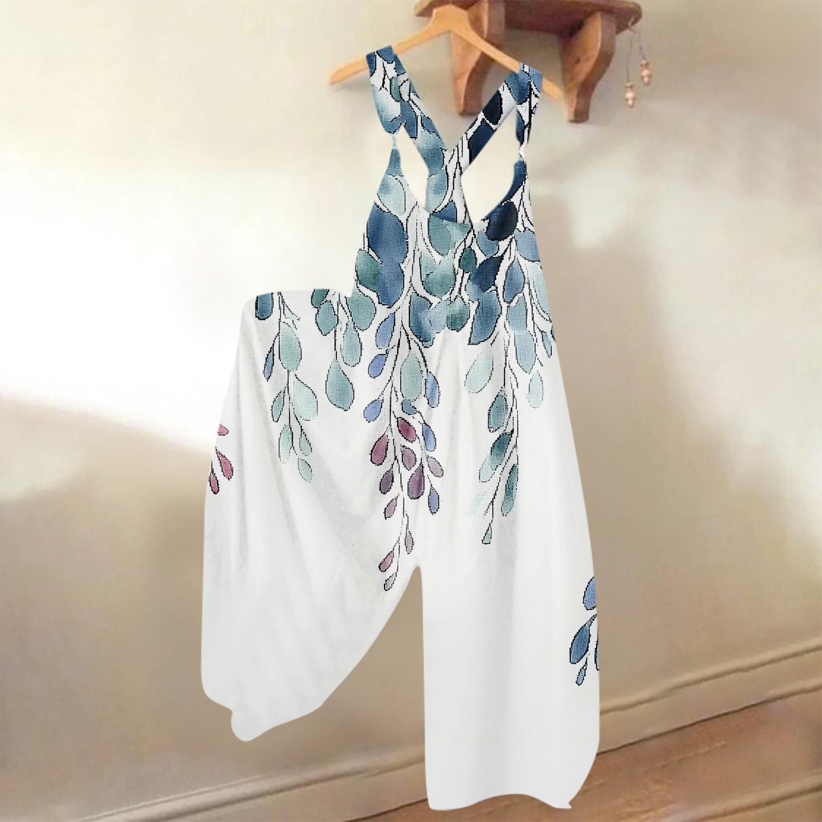 

Жіночі комбінезони з широкими штанинами. Повсякденні вільні комбінезони без рукавів. Ретро-комбінезон із металевими ґудзиками. Довгі штани. Комбінезон із кишенями. S