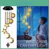 Chime Sun Moon Wind Solar Star Wind Chime Suitable For Outdoor Waterproof Led Hanging Solar Lights Wind Chime Garden Decoration