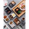 Ceramic Two 2 Grid Sushi Plate Sauce Dish Stable Non Slip Seasoning Plate for Sushi Condiment Dipping Ketchup Olive Oil Butter