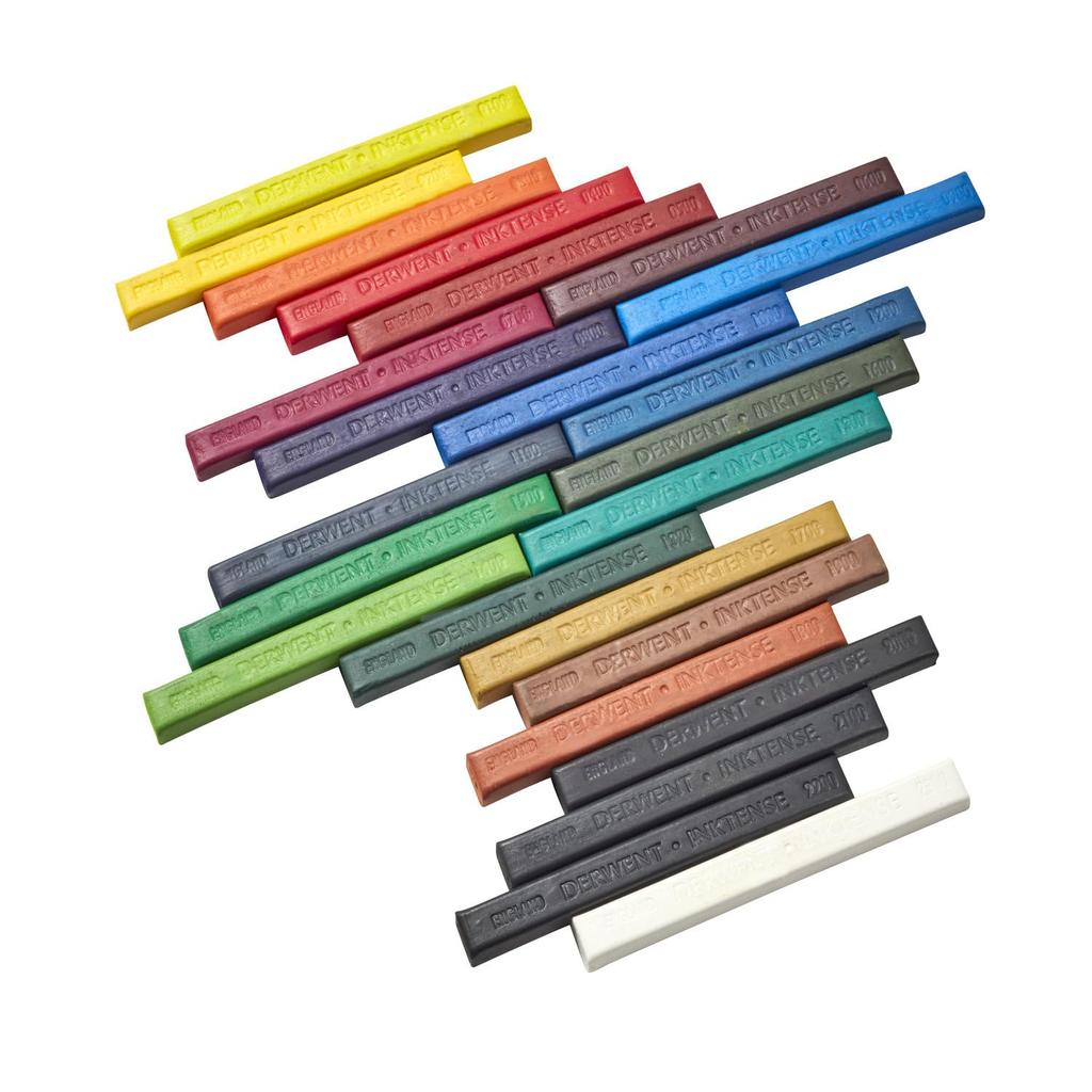 Derwent Inktense Watercolor Metal Set Blocks, Case, 24-Color (2300443)
