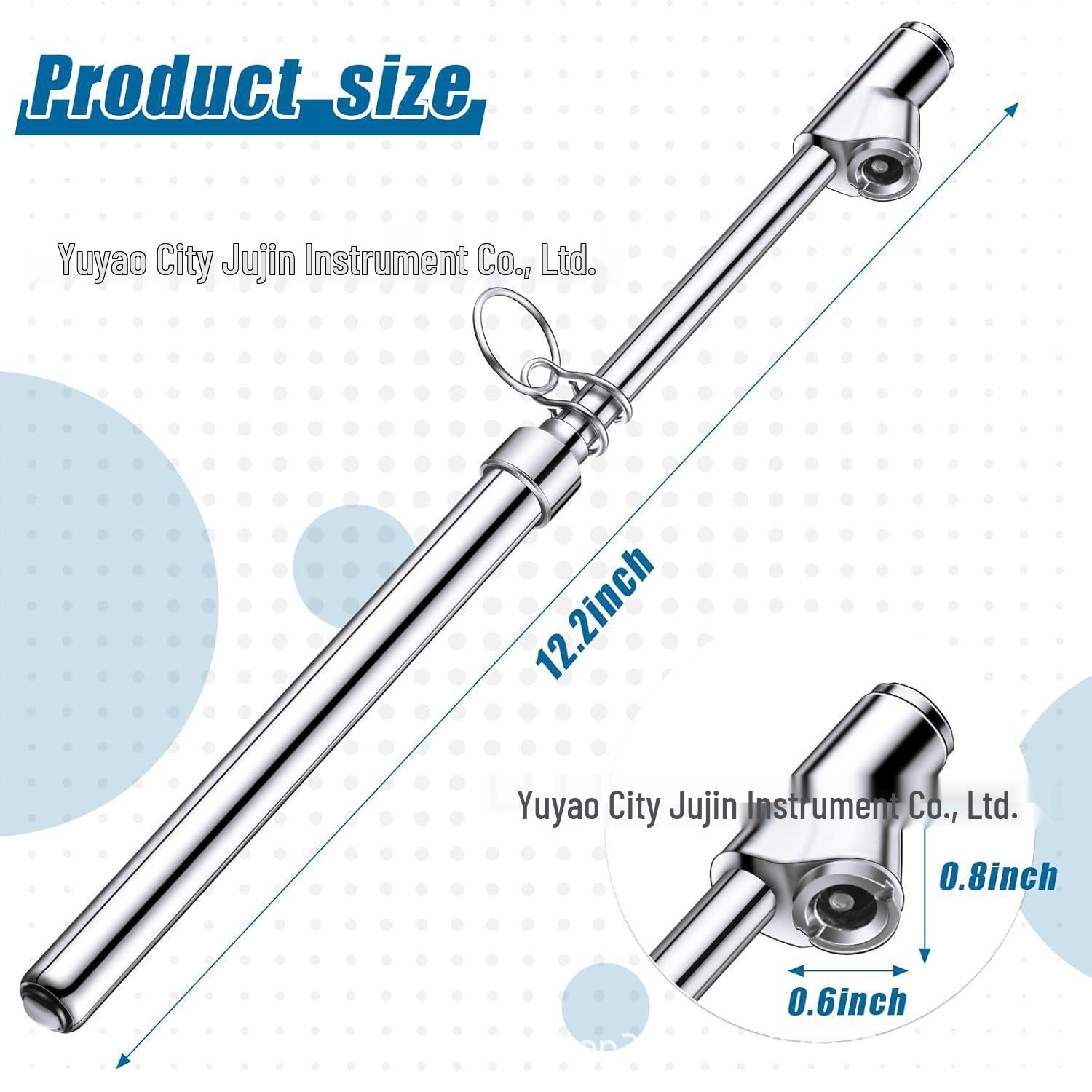 Dual-head High Precision Truck Tire Pressure Gauge Pen for Car Maintenance хром