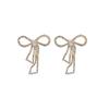 Trendy Bowknot Women Dangle Earrings Korean Style Bow Earrings Pearl Tassel Long Fashion Female Jewelry