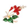 Wedding Bridal Rhinestone Emalia Flower Broszka Pin Fashion Jewelry Accessory