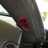 2pcs Red Carbon Fiber Car Inner Side Air Vent Outlet Cover For Corvette C6 05-13