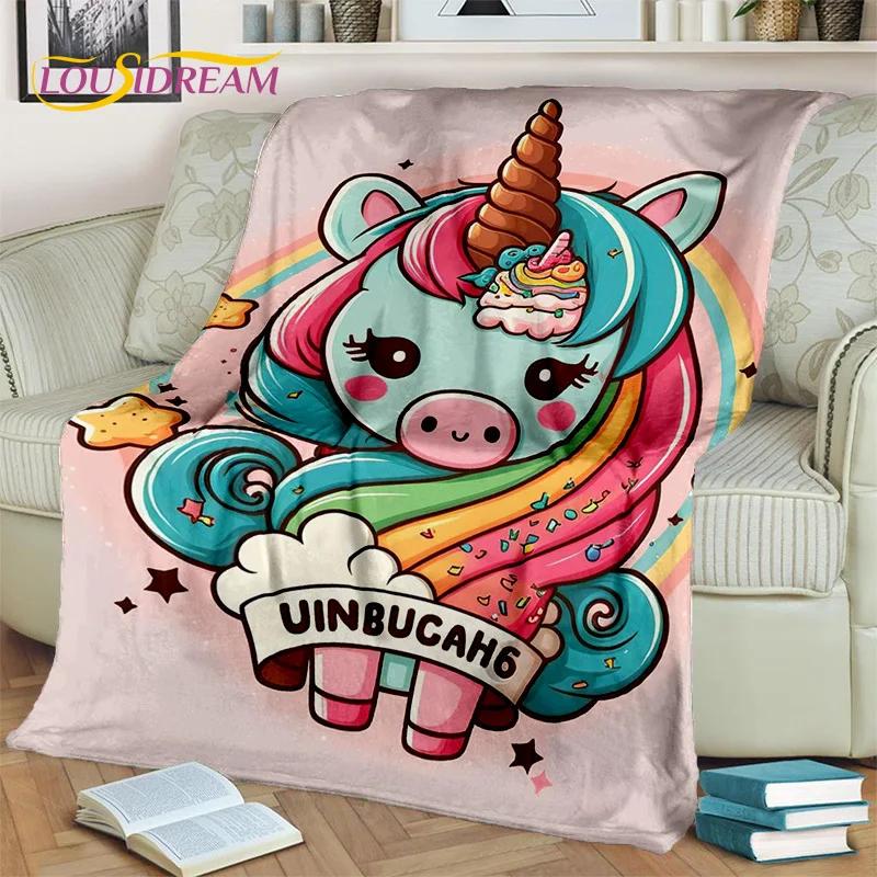 3D Cartoon Cute Unicorn Girl Birthday Gift Blanket,Soft Throw Blanket for Home Bedroom Bed Sofa Picnic Travel Cover Blanket Kids
