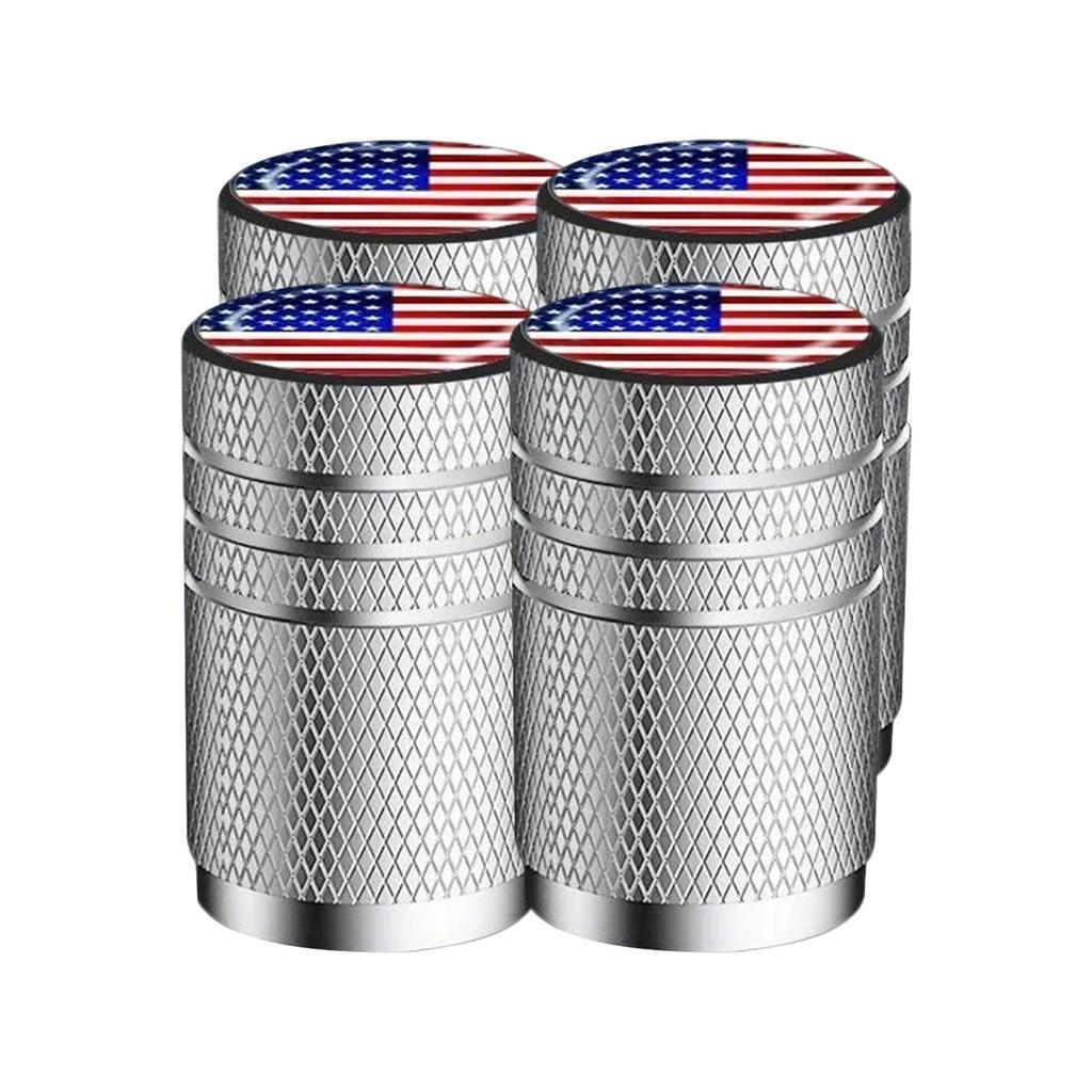 Aluminum Tire Valve Cap Set, Car Stem Cover - Proof 4 Piece Stem