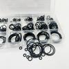 NBR Black O-Ring Assortment Kit 1 Box Of 225Pcs CS 1.5mm OD 6mm~30mm Nitrile Seals for Pumps/Valves Durable Mechanical Sealing