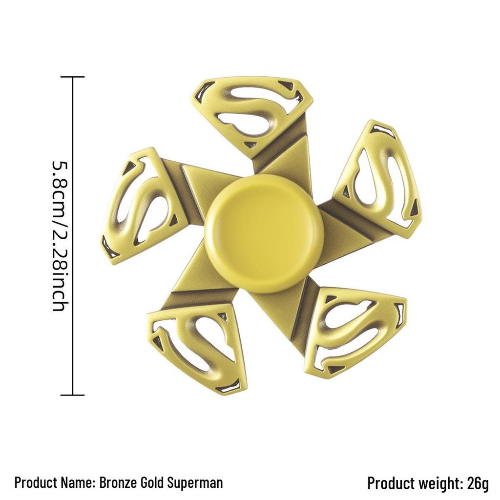 Ancient Bronze Zinc Alloy Cross Fingertip Spinner - EDC Decompression Toy  