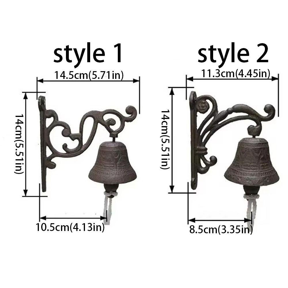 Weatherproof Cast Iron Door Bell Metal Wall Mounted Bell Vintage Doorbell  Garden Decor