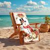 1Pc Winter Wonderland Snowman Beach Towel, Quick Dry, Multi-Use for Beach Pool Gym Yoga Home Travel, Christmas, Halloween, Xmas Gift S26