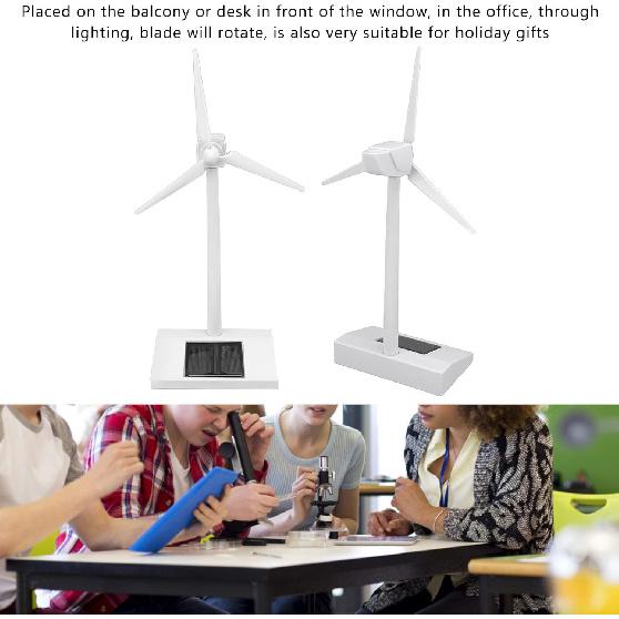 Solar Windmill, Solar Model Windmill DIY Ornament Decoration Science Teaching Educational Desk Windmill Model