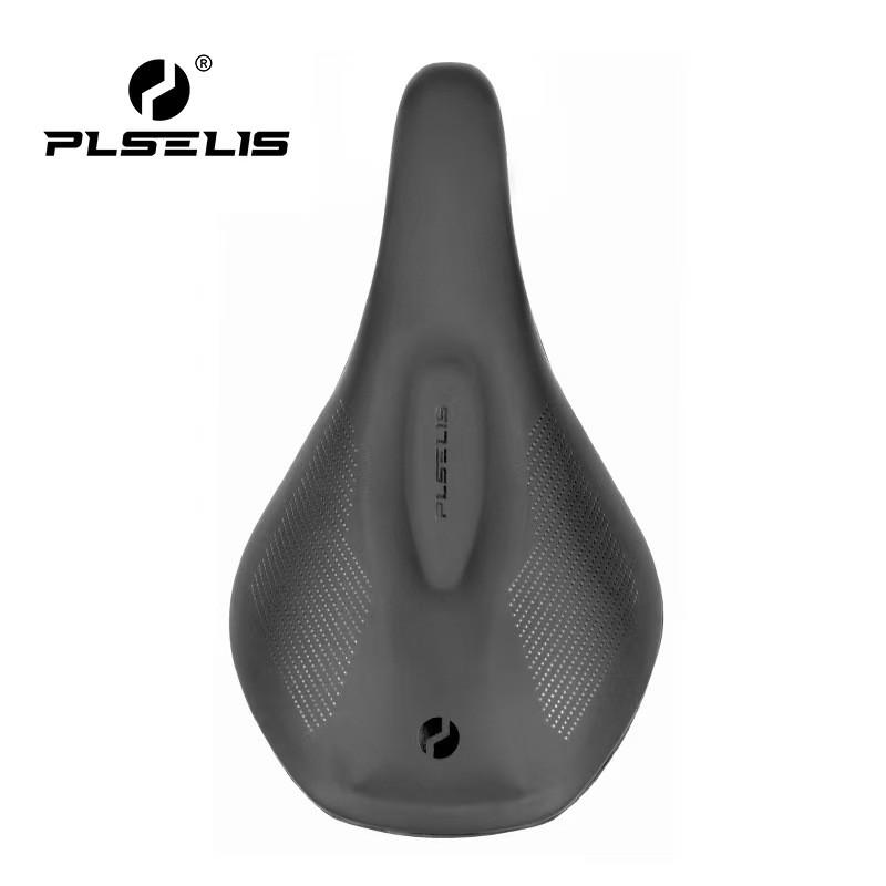 PLSELIS Bike Saddle PU Leather Shock Absorbing Seat Road Mountain Bicycle