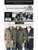 Herren Herbst/Winter Outdoorjacke, Übergröße, Mittellang, Dickes Samt, Atmungsaktiv
