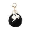 Fluffy Halloween Plush Keychain Cartoon Bag Charm Handbag Charm Car Keyring  Backpack Decor