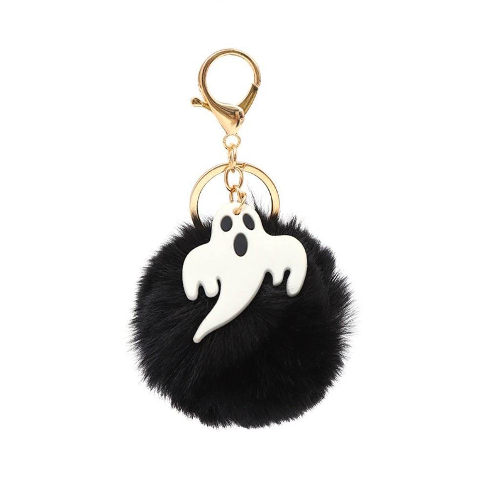 Fluffy Halloween Plush Keychain Cartoon Bag Charm Handbag Charm Car Keyring  Backpack Decor