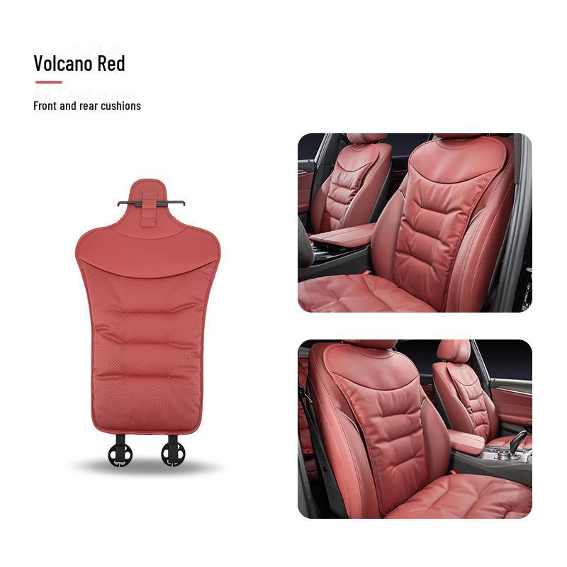 Universal Ventilated Nappa Leather Car Seat Cushions - Four Seasons, Breathable, High-Grade, Perforated Design for All Models.