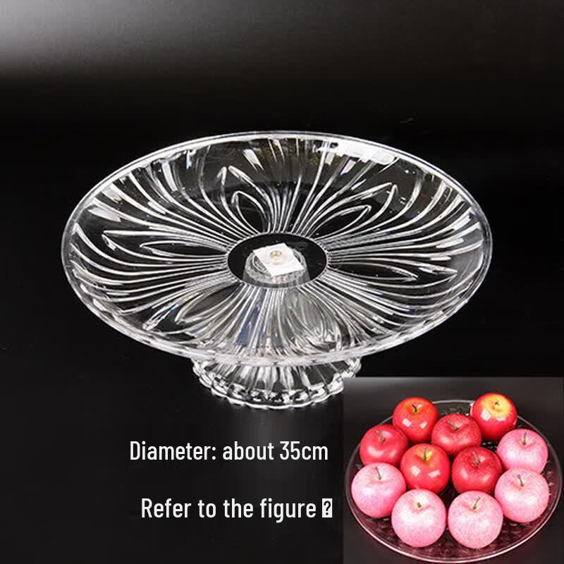 Qiwei European Style Acrylic High-Foot Fruit & Candy Plate
