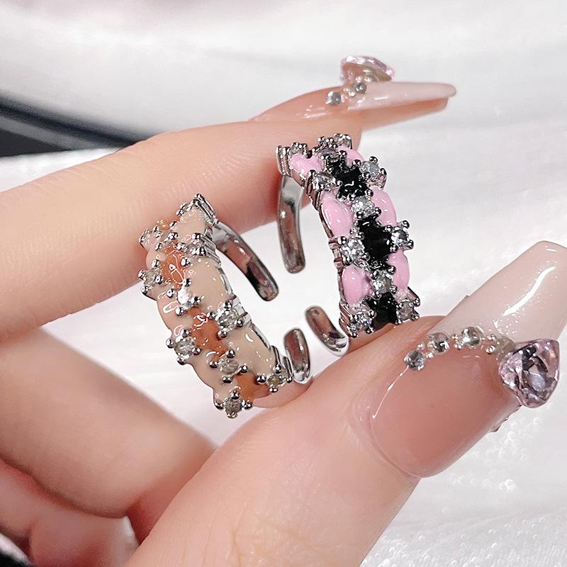 Maillard Series Open Ring Light Luxury High-End Women'S Niche Design Personality Ring Tide