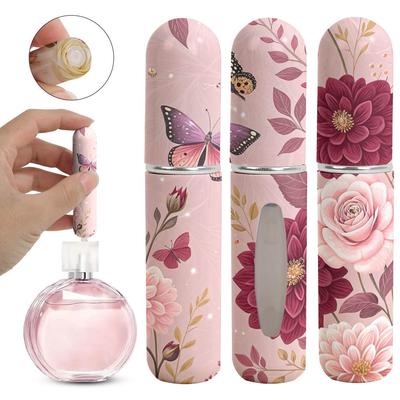 New 5ml Mini Perfume Bottle Refillable Empty Spray Rotating Bottle Storage Sprayer Portable Empty Cosmetic Containers