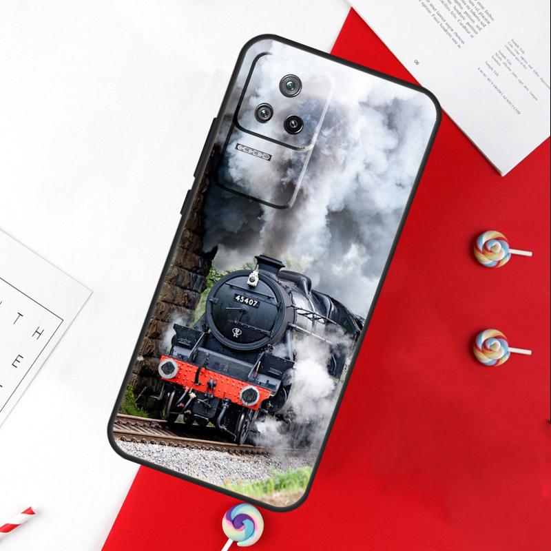 Vintage Steam Train Railway Cover For Xiaomi 14T 11T 12T 13T Pro 13 14 15 Ultra POCO X7 Pro X3 X5 X6 F5 F6 M6 Pro Case