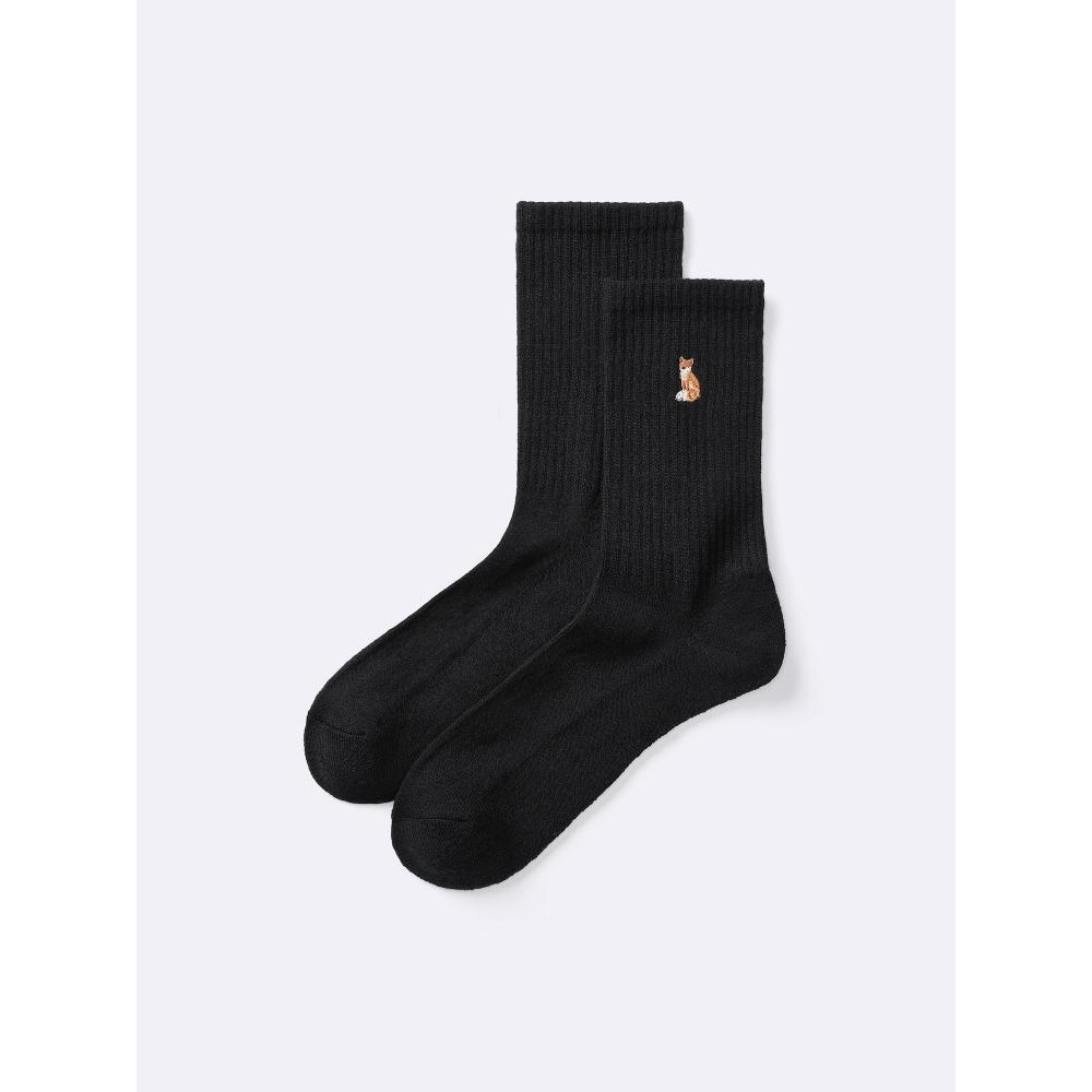 Gu Style Heat High Ankle Socks  Embroidery 