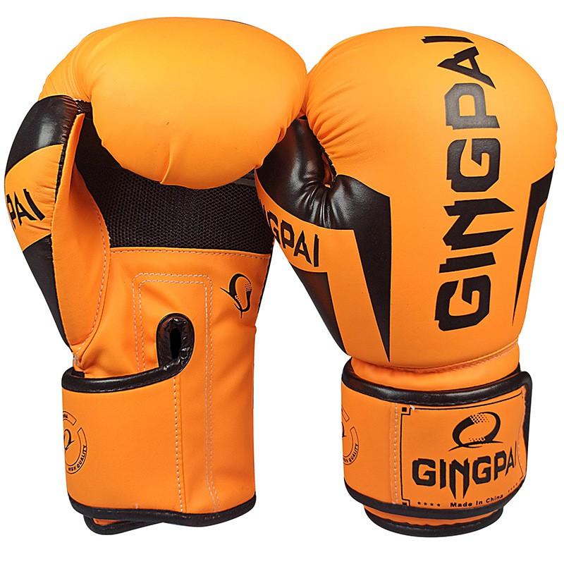 Adult Boxing Gloves Muay Thai Kickboxing Training Punching Bag Workout PU Leather 10oz White Black Pink Orange