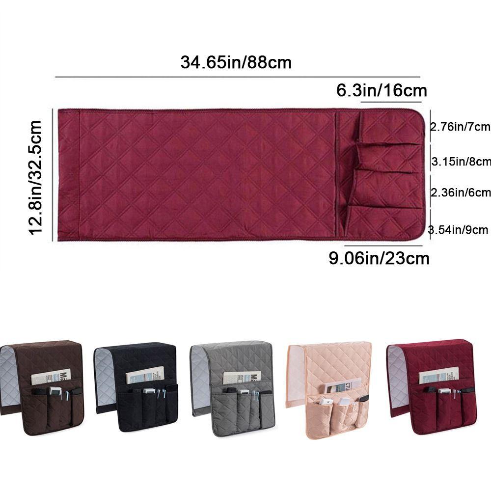 Space Saving Sofa Armrest Organizer Non-Slip Bed Storage Pocket Bag Bedside Storage Bags  Magazines