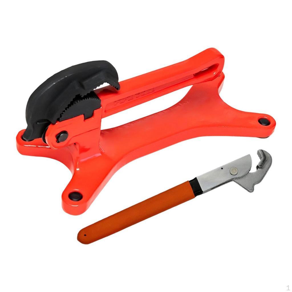 Tragbare Rohrspannzange Klemmbacke Sanitärwerkzeug Schraubenschlüssel für Installation Befestigung