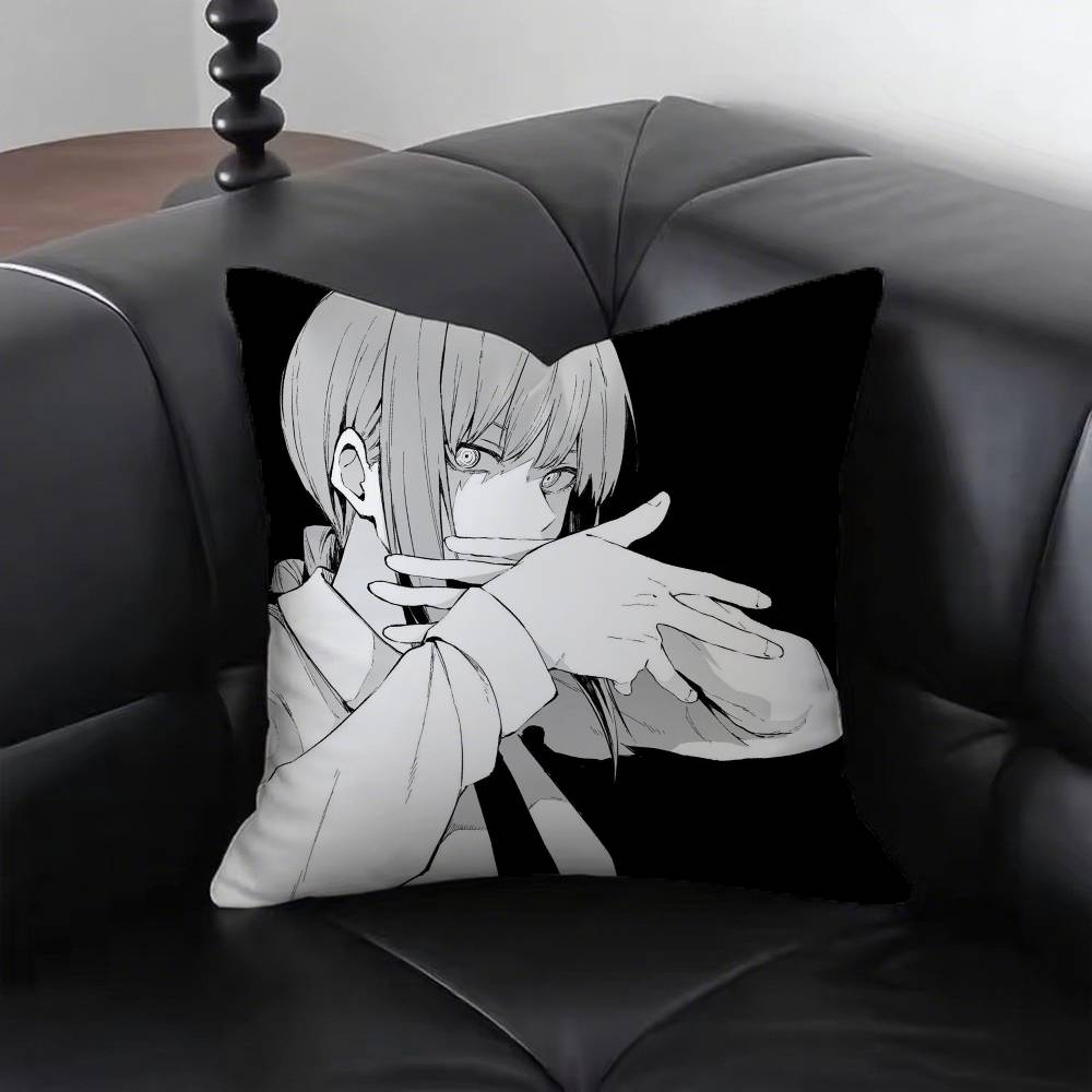 Makima Animation Chainsaw Man Pillow Case Sofa Cushion Cover Room Home Decoration