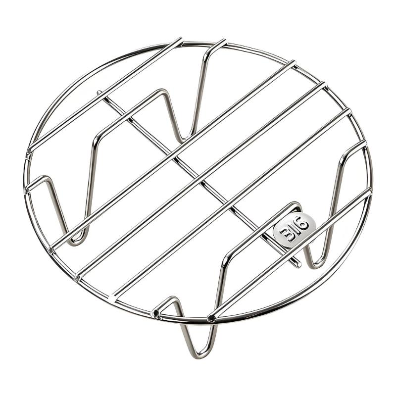 Cookware Steam Rack Insert, Round Metal Tray with Support Feet for Warming Plates, Heating Bowls, and Kitchen Cooking
