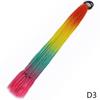 XINRAN Synthetic Long Straight Braids Hair With Rubber Bands Rainbow Braided Ponytail For Women And Girls Cosplay Party Accessories