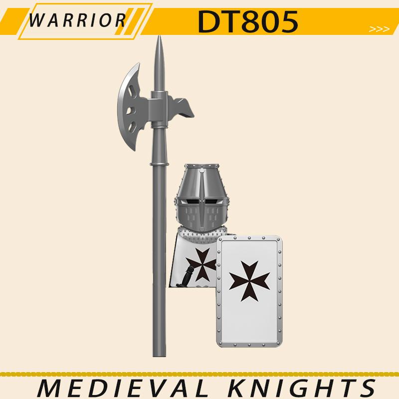 Medieval Military Jerusalem Tripoli Knight Building Blocks Castle Lionheart Hospital Teutonic Soldier Figures Warrior Bricks Toy