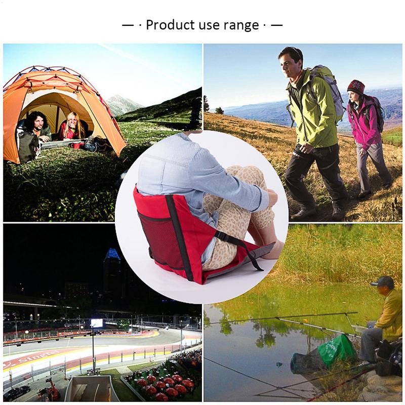 Portable Camping Chair Mat Foldable Backrest Cushion Lightweight Outdoor Garden Single Lazy Chair Picnic Stadium Seats Chairs
